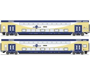 Roco 6200106 Lot de 2 wagons à deux étages H0 le métronome 2 ème Bpza