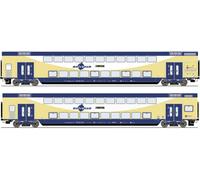 Roco 6200106 Lot de 2 wagons à deux étages H0 le métronome 2 ème Bpza