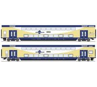 Roco 6220106 Lot de 2 wagons à deux étages H0 le métronome 2 ème classe DBpza