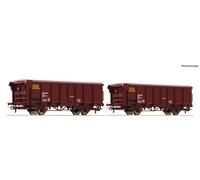 ROCO 6600082 Ensemble De Deux Wagons Tms Avec Couverture Coulissante FS