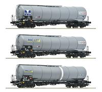 ROCO 6600091 3 Wagons citernes, type Zacns, MILLET - EP VI - HO - 1/87
