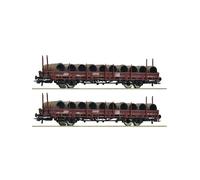 Roco 6600120 Set Due Wagons Avec Rungenwagen Amovibles ÖBB Bobines Fil