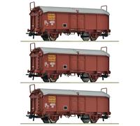 ROCO 6600173 Coffret de 3 wagons à toit coulissant, SNCF