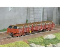 Roco 6600184 Wagon à ranchers porte-grumes, type Res, SNCF, chargé bobines
