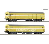 Roco 6600243 Wagon de marchandises CC Ensemble de chariots avec deux chariots postaux à 4 essieux, type Z-5, la Wascosa
