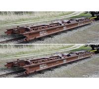 Roco 6640005 Wagon de marchandises CC Ensemble de wagons avec deux chariots à voie étroite à 4 essieux, genre WW/s, des chemins