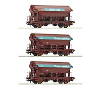 roco 77052 HO 3 pièces lot : wagon de toit rotatif, DB