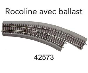 ROCO Aiguillage courbe droite BWl3/4 Rocoline ballast souple - HO 1/87 - ROCO 42
