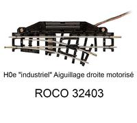 ROCO Aiguillage droite 104.2 mm 24 degrés voie étroite HOe - ROCO 32403