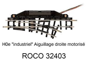 ROCO Aiguillage droite 104.2 mm 24 degrés voie étroite HOe - ROCO 32403
