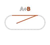 Roco Geoline Track Set B (circuit de pièces) avec base - 61101