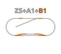 Roco Geoline Track set B1 (section parallèle) avec base - 61151