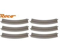 Roco Rail courbe H0 geoLINE 61123 – 30° 434 mm (avec ballast) 6 pièces