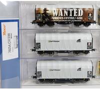 Roco H0 76054.C Lot de wagons bâchés coulissants de Captrain - NEUF + emballa...