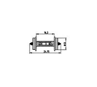 Roco HO 40187 Paire d'Essieux Diamètre Des Roues 9 mm, avec Résistance de 18 kΩ