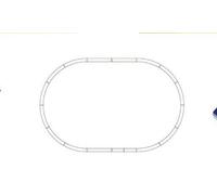 ROCO Piste Ovale Rails En Ballast Souple Taille Encombrement 150 X 100 Cm