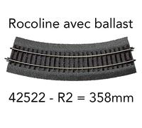 Roco Rail courbe (H0) Voie Rocoline 42522 30° 358 mm avec ballast 6 pc(s)