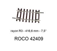 ROCO Rail courbe rayon R3 419.6mm - ROCO 42409