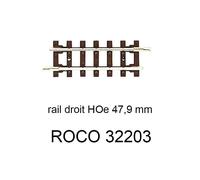 ROCO Rail droit 47,9 mm voie étroite HOe - ROCO 32203