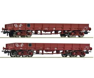 ROCO Set 2x wagons plats, SNCF ép III - HO 1/87 - ROCO 6600224