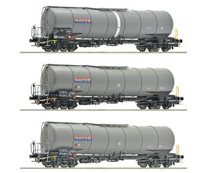 ROCO Set 3x wagons citernes à bogies NACCO ép. VI - HO 1/87 - ROCO 6600197