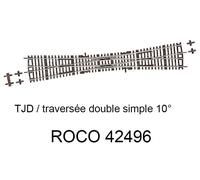 ROCO Line Sans Literie 42496 DKW 10 Aiguillage de Double Croisement 10° L =