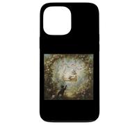 Rococo Chat sur balançoire Vintage Jardin Inspiré Fragonard Coque pour iPhone 13 Pro Max