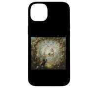 Rococo Chat sur balançoire Vintage Jardin Inspiré Fragonard Coque pour iPhone 14 Plus