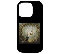 Rococo Chat sur balançoire Vintage Jardin Inspiré Fragonard Coque pour iPhone 14 Pro