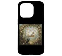 Rococo Chat sur balançoire Vintage Jardin Inspiré Fragonard Coque pour iPhone 15 Pro