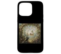 Rococo Chat sur balançoire Vintage Jardin Inspiré Fragonard Coque pour iPhone 15 Pro Max