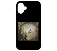 Rococo Chat sur balançoire Vintage Jardin Inspiré Fragonard Coque pour iPhone 16 Plus