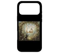 Rococo Chat sur balançoire Vintage Jardin Inspiré Fragonard Coque pour iPhone 17 Pro Max