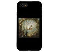 Rococo Chat sur balançoire Vintage Jardin Inspiré Fragonard Coque pour iPhone SE (2020) / 7/8