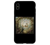 Rococo Chat sur balançoire Vintage Jardin Inspiré Fragonard Coque pour iPhone XS Max