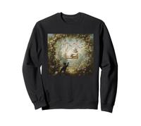Rococo Chat sur balançoire Vintage Jardin Inspiré Fragonard Sweatshirt