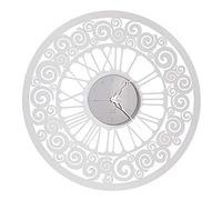 Rococò, Orologio da Parete Bianco Marmo 70cm