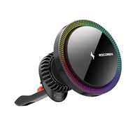 Rocoren 15W Support Telephone Voiture Induction, Chargeur Magsafe Voiture Rotation à 360° Telephone Voiture Magnétique Chargeur sans Fil Voiture pour iPhone 15/14/13/12