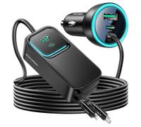 Rocoren Chargeur Voiture 135W Rétractable 6-en-1, Allume-Cigare 12-24V câble 1,5m. Charge Rapide PC Portable, téléphone, Tablette. Accessoire Auto Parfait Voiture, Camping-Car, Caravane & Voyages