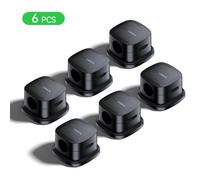 Rocoren-Support De Câble Magnétique Réglable Sous Le Bureau,6 Pièces,Clips De Gestion De Câbles Stables.Black 6Pcs.