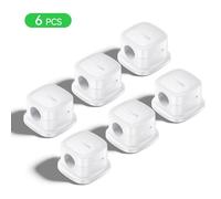 Rocoren-Support De Câble Magnétique Réglable Sous Le Bureau,6 Pièces,Clips De Gestion De Câbles Stables.White 6pcs.