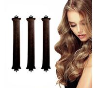 Roctree 3 Pièces Heatless Hair Curlers - Boudin Cheveux Boucle Sans、Heatless Hair Curlers、Bigoudis Flexible pour Cheveux Mi-long et Long (Marron)