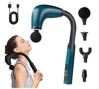 Rocuma Massage Hammer, Massage Gun Deep Tissue with Extension Handle for Pain Relief Deep Tissue, Quiet Percussion Massages Gun for Neck and Back Shoulder (Green)