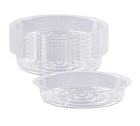 Rocutus Lot de 20 soucoupes en plastique transparent robuste pour plantes d'intérieur et d'extérieur (25,4 cm)