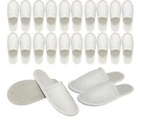 Rocutus Lot de 24 paires de pantoufles jetables pour invités, convient aux hommes et femmes de taille 42, 42, 44, 44, pantoufles antidérapantes pour hôtel, maison, invités, train, voyage, 12 paires,