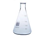 Rocwing - Bouteille conique graduée en verre borosilicate 3.3 pour laboratoire (2000 ml)