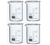 Rocwing Verre doseur Boro 3.3 pour laboratoire (25 ml, lot de 2)