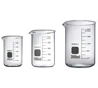 Rocwing Verre doseur en verre borosilicate 3.3 (500 ml + 1000 ml + 2000 ml)