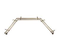 Rod Desyne Nathan Bay Tringle à rideau double en laiton antique 50,8-91,4 cm, 96,5-182,9 cm