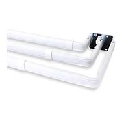 Rod Desyne Tringle à rideau triple en acier, blanc, 122-213 cm